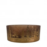 CANDLE HOLDER LOW BOWL FORESTLIGHT BRONCE