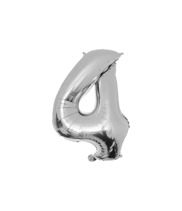 Folieballong 86 cm. - No.4 Silver