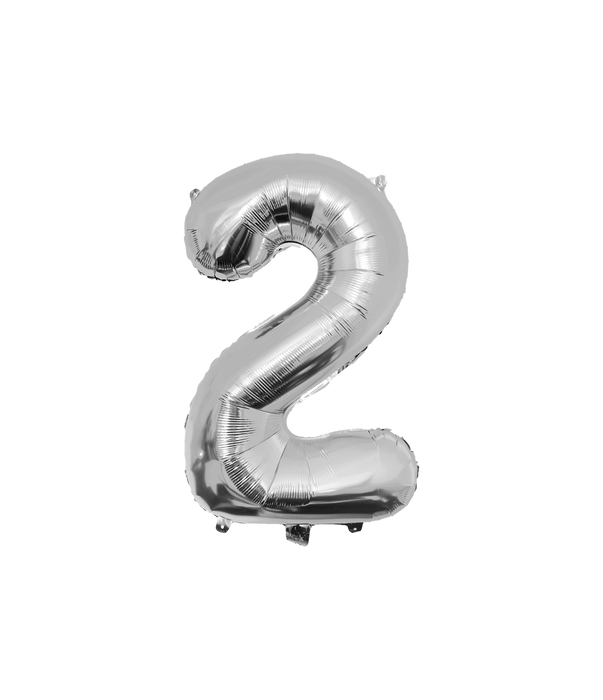 Folieballong 86 cm. - No.2 Silver