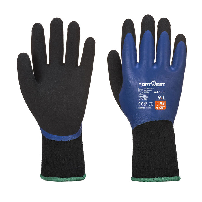 Portwest AP01 - Thermo Pro-käsine  Sini/musta