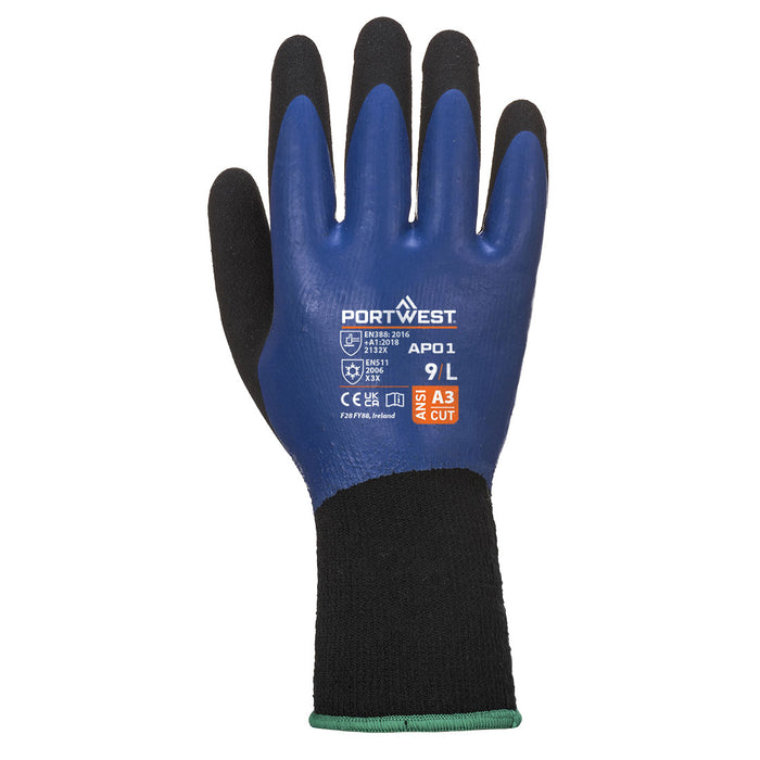 Portwest AP01 - Thermo Pro-käsine  Sini/musta