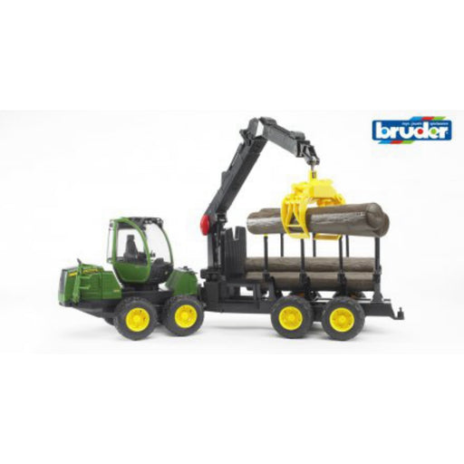 Bruder John Deere 1210E kuormatraktori kuormaajalla ja neljällä tukilla - Primica Tools