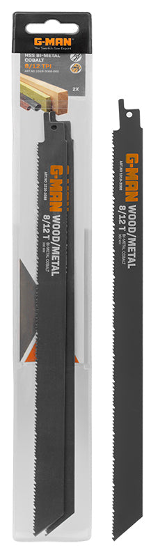 PURKUTERÄ BI-METALLI 300x19x1,3mm 8-12TPI 2 Kpl GM - Primica Tools