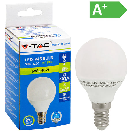 LED-POLTTIMO 5,5W E14 2700K 470LM P45 - Primica Tools