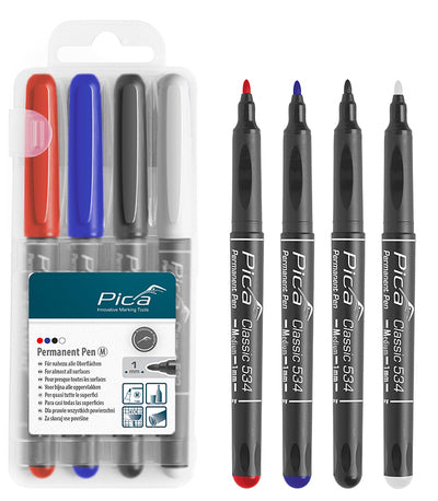 MERKINTÄTUSSI SARJA 1MM MUSTA SININEN PUNAINEN JA VALKOINEN - Primica Tools
