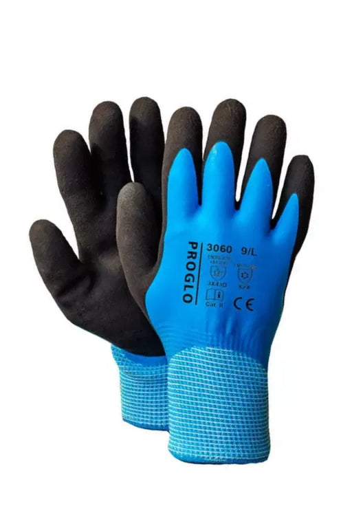 PROGLO 3060 Viiltokäsine, tuplapinnoitettu latex, karhennettu vuori - Primica Tools