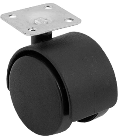 MÖBELHJUL AV PLAST, SVÄNGBART, 50MM