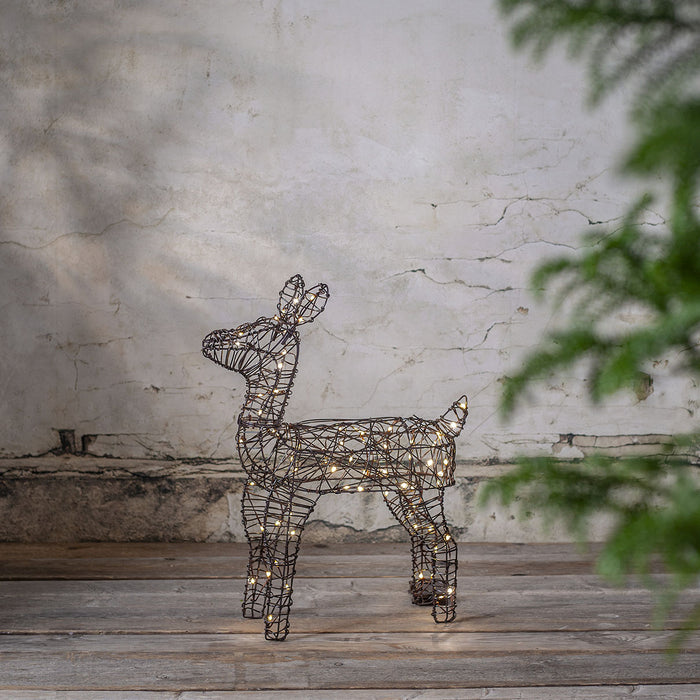 Vicke Deer utomhusdekoration 60 cm brun