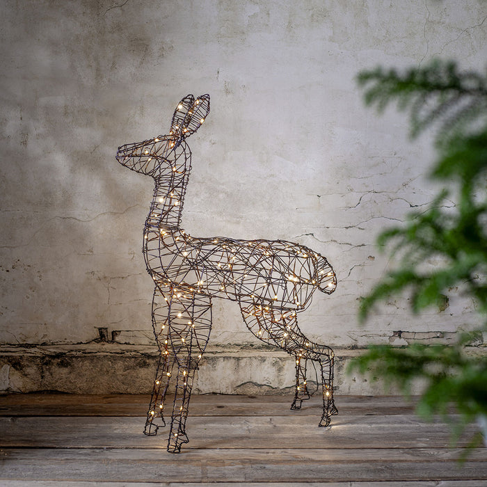 Vicke Deer utomhusdekoration 100 cm brun