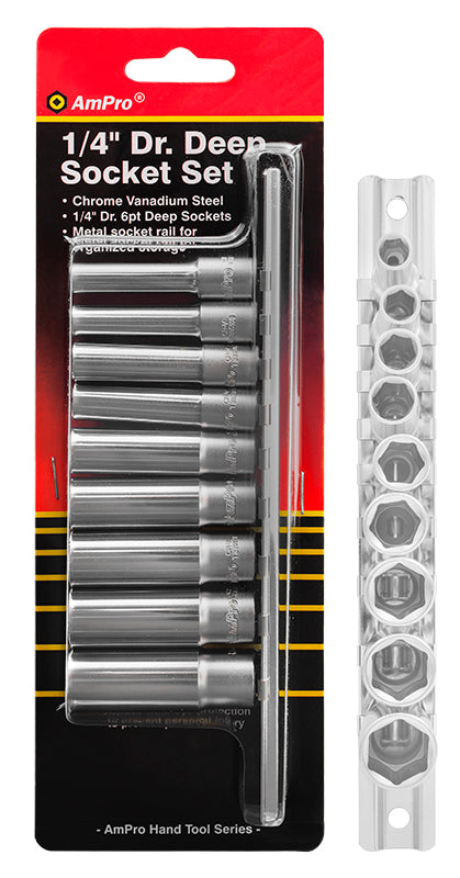 PITKÄ HYLSYSARJA 1/4" 9-OS. - Primica Tools