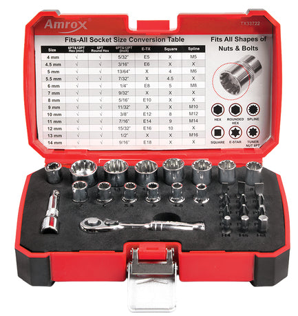 TYÖKALUSARJA FITS-ALL 1/4" 28-OS.