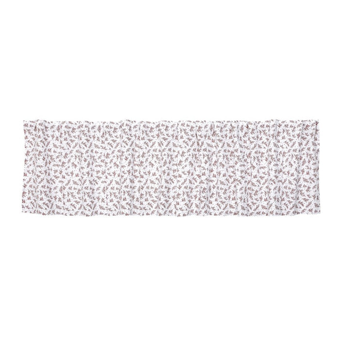 RECYCLED VALANCE CURTAIN FLORA, WHITE/DARK RED