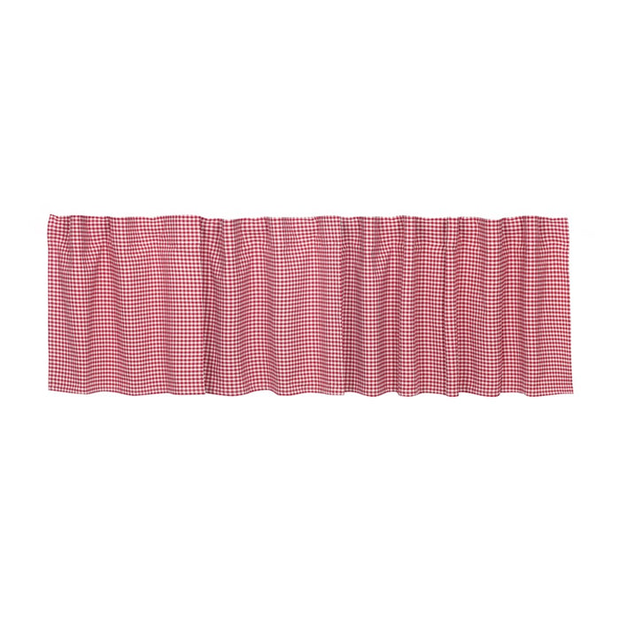 RECYCLED VALANCE CURTAIN MADICKEN, DARK RED/LINEN 250x50cm