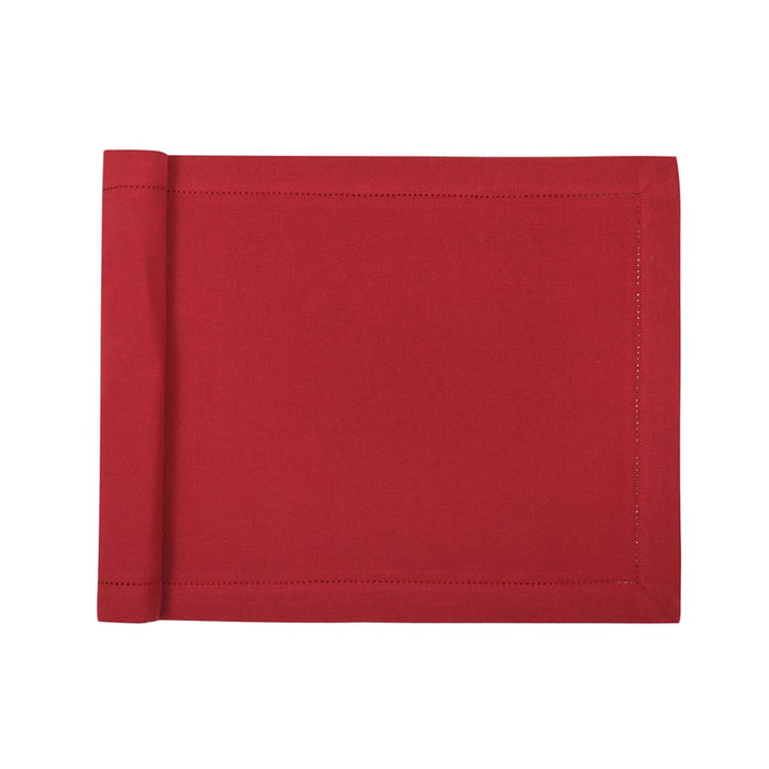 RECYCLED TABLE RUNNERS YLVA, DARK RED