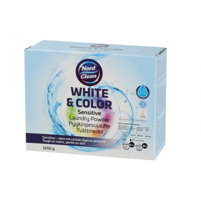 Nord Clean Pyykinpesujauhe hajusteeton kirjo ja valko 1,65 kg - Primica Tools