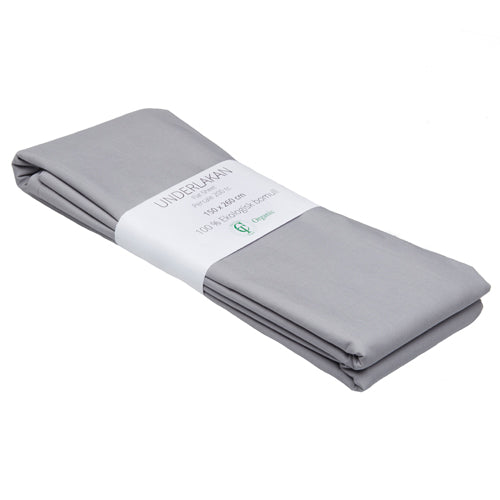 ORGANIC BED SHEETS CLASSIC, GREY 180x260cm