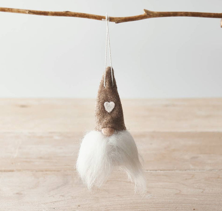 Vit/Grå Gonk Hängare, 10cm