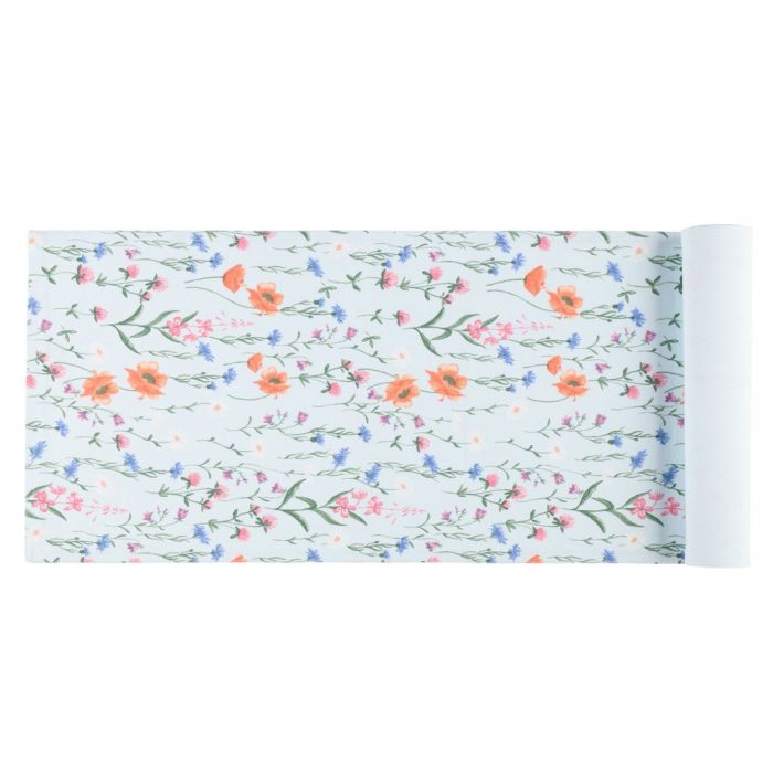 4 Living Collection Kaitaliina Floreo 35x140 cm vaaleansininen