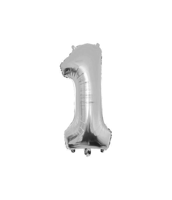 Folieballong 86 cm. - No.1 Silver
