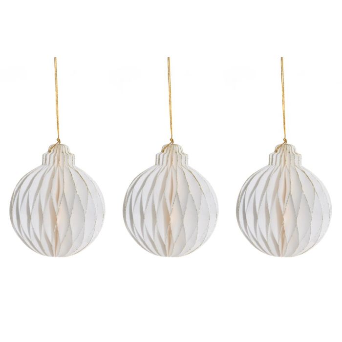 Winteria Paperipallo 10 cm valkoinen 3 kpl pakkaus - Primica Tools