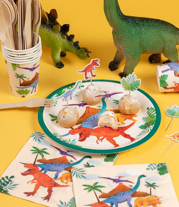 Servetter med dinosaurietema