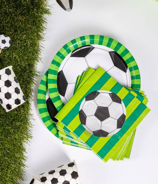 Servetter med fotbollstema
