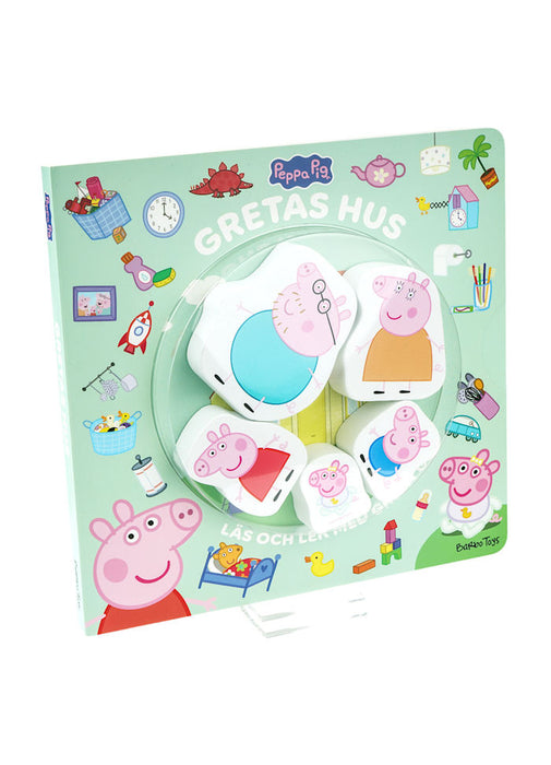 Peppa Pig - Bok Med 5 Träfigurer - Hus (SE)