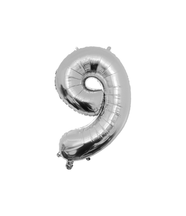 Folieballong 86 cm. - No.9 Silver