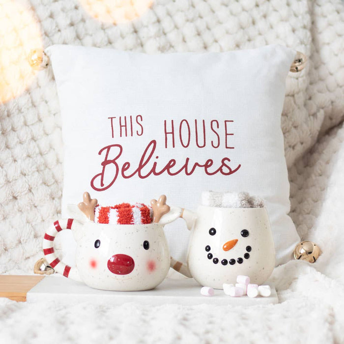 Rudolph Reindeer Christmas mugg och Strumpor Set