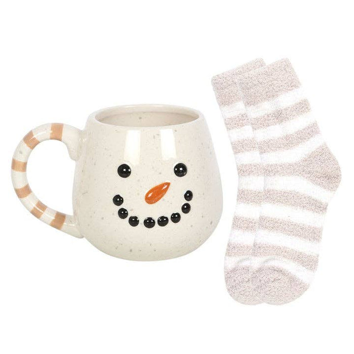 Snögubbe julmugg och strumpset