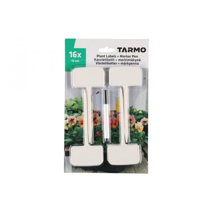Tarmo Nimikyltit Taimille + kynä 16 kpl - Primica Tools