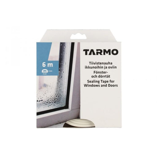 Tarmo Ikkunatiiviste D-profiili valkoinen 6 m - Primica Tools