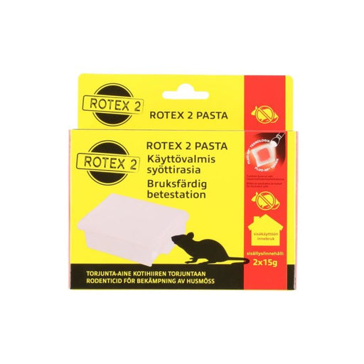 Rotex-2 Hiirenmyrkky Syöttirasia 2x15 g Pasta - Primica Tools