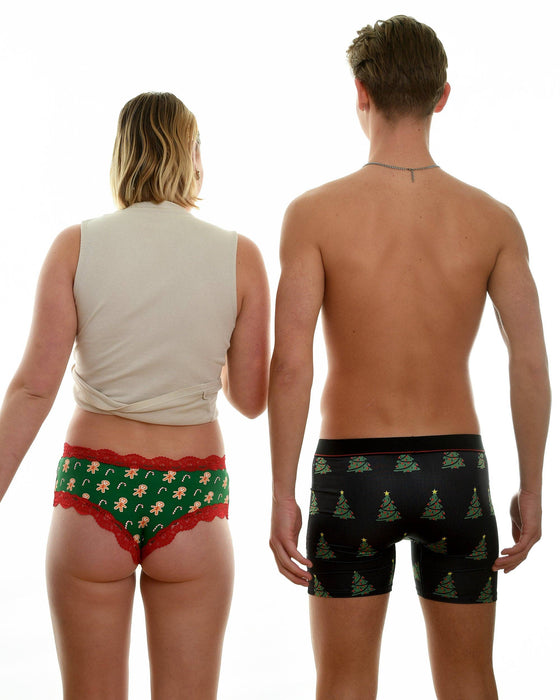 Boxershorts - Svarta med julgranar