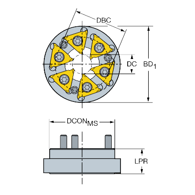 325-20CC52-16M CoroMill® 325, kierteiden kuorintapää - Primica Tools