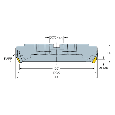 A360-254R63-Z12E28 CoroMill® 360 -tasojyrsin - Primica Tools