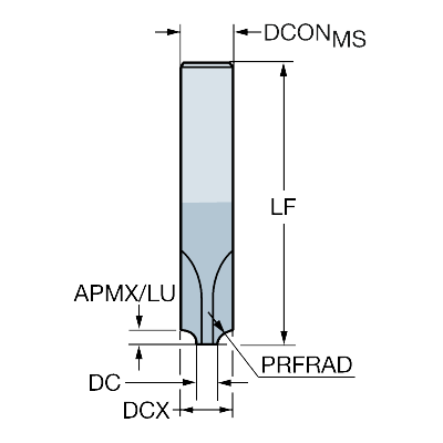 1U000-0400-050-XA 1620 CoroMill® Dura solid carbide end mill for chamfer milling - Primica Tools