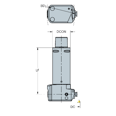 C5-R825C-LAG133 Kevyt työkalurunko Coromant Capto®—CoroBore® 825 - Primica Tools