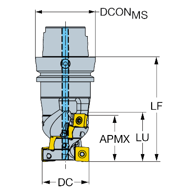 A690-076HA10-10105M CoroMill® 690 -siilijyrsin kulmajyrsintään - Primica Tools