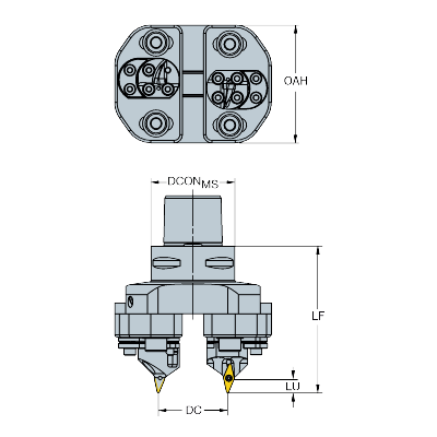 820-75VC11X-C5 CoroBore® XL, säädettävä työkalu SpiroGrooving™-menetelmään - Primica Tools