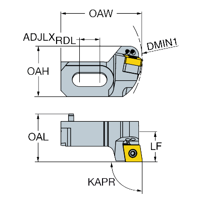 BR20-HA-CN12F-22 CoroBore® BR20-teräelementti avarrukseen - Primica Tools