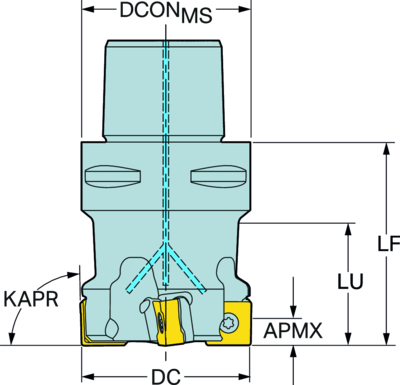 MF80-AR051C5-13M CoroMill® MF80 face milling cutter - Primica Tools